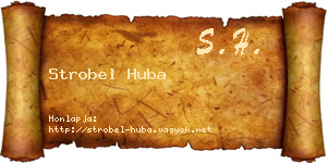 Strobel Huba névjegykártya